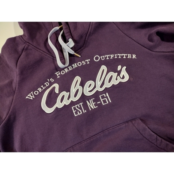 Cabela's purple hooded sweatshirt with kangaroo pocket - Picture 4 of 11